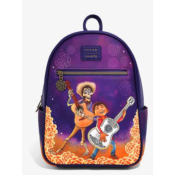 Loungefly Disney Pixar Coco Hector & Miguel Marigolds Mini Backpack main image 3
